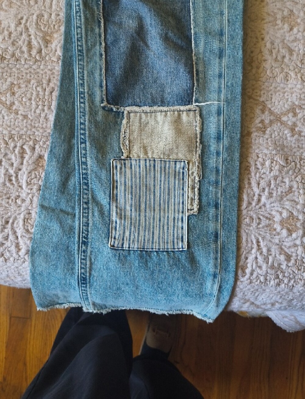 Diesel Patchwork Cropped Jeans - Picture 6 of 9